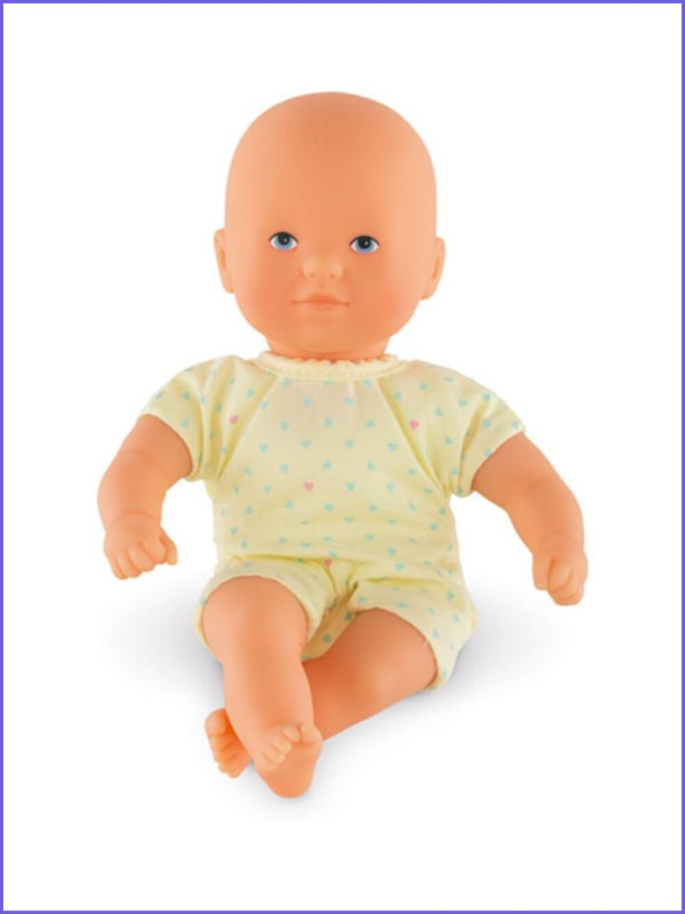 Corolle Mini Bath Calin Doll Sweet Hearts-Yellow 8" New In Box